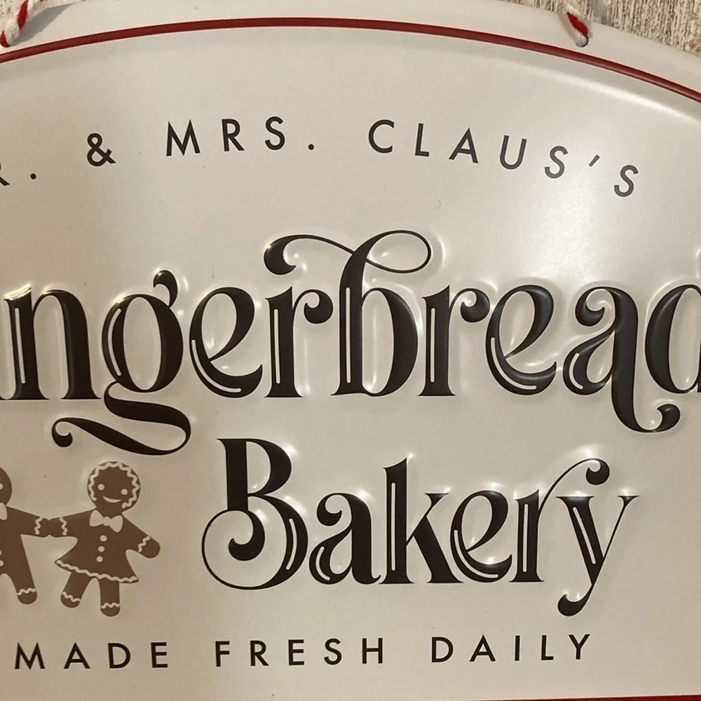 Target BP Christmas 2023 Gingerbread Bakery Metal Sign